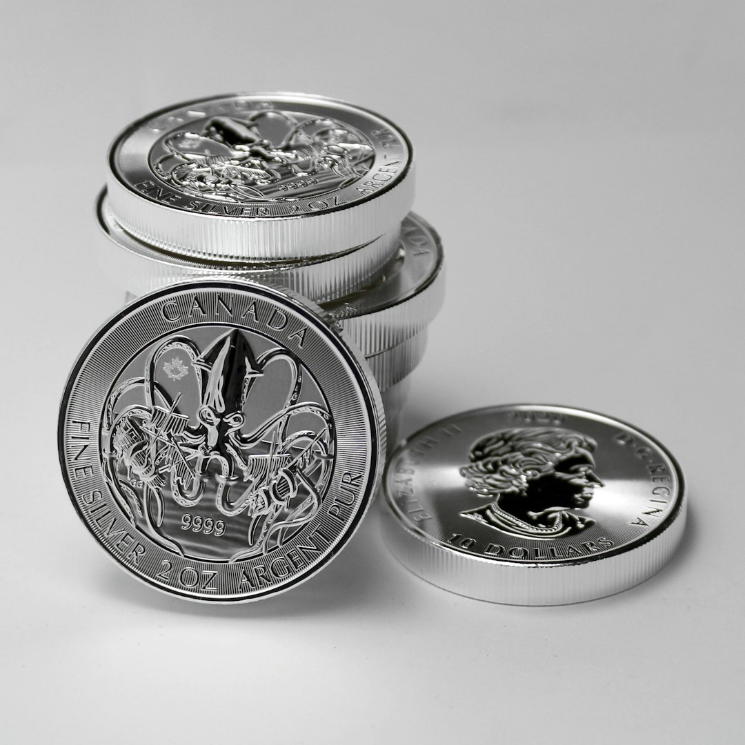 Silver bullion representing precious metals investment